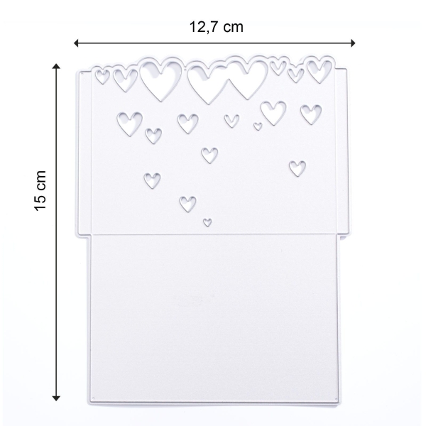 Vaessen Creative Mundart Stempel Stanze Verpackung mit Herzen 11.9x15.2cm