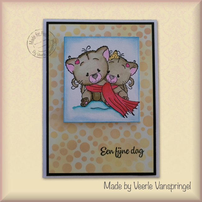 Nellie's Choice Clearstempel Cuties Cosity under a warm scarf 6.7x6.5cm