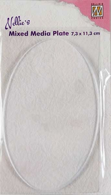 Nellie's Choice Mixed Media Gel Platte Oval 7.3x11.3cm