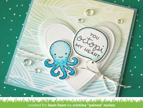 Lawn Fawn - Clearstempel und Stanzen Combo Octopi My Heart