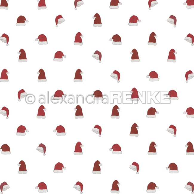 Alexandra Renke Papier Weihnachtsmütze Rapport 12x12"