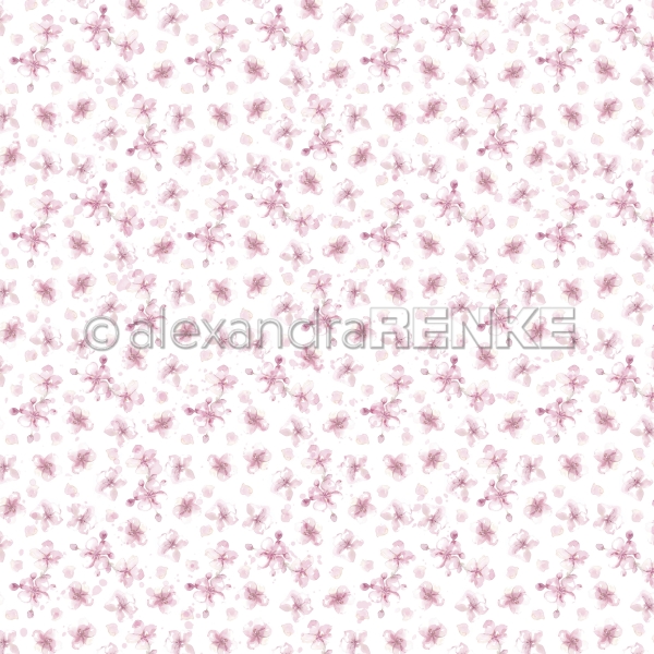 Alexandra Renke Papier Kirschblüten Rapport 12x12" (2 Bogen)