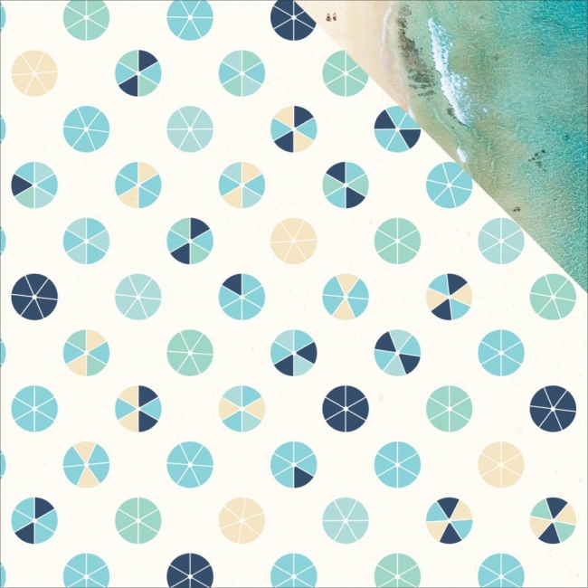 GRATIS! Kaisercraft Papier Summer Splash Beach Umbrellas 12x12"