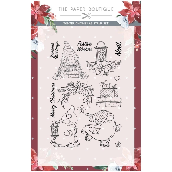 The Paper Boutique Clearstempelset Wichtelzwerge Winter Gnomes Stamps 14x20cm