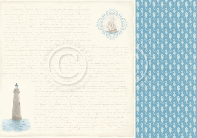 Pion Design Papier Seaside Stories Message in a bottle 12x12"