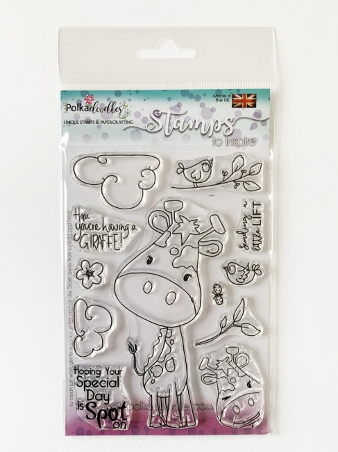 Polkadoodles Stempel Having A Giraffe Clear Stamps