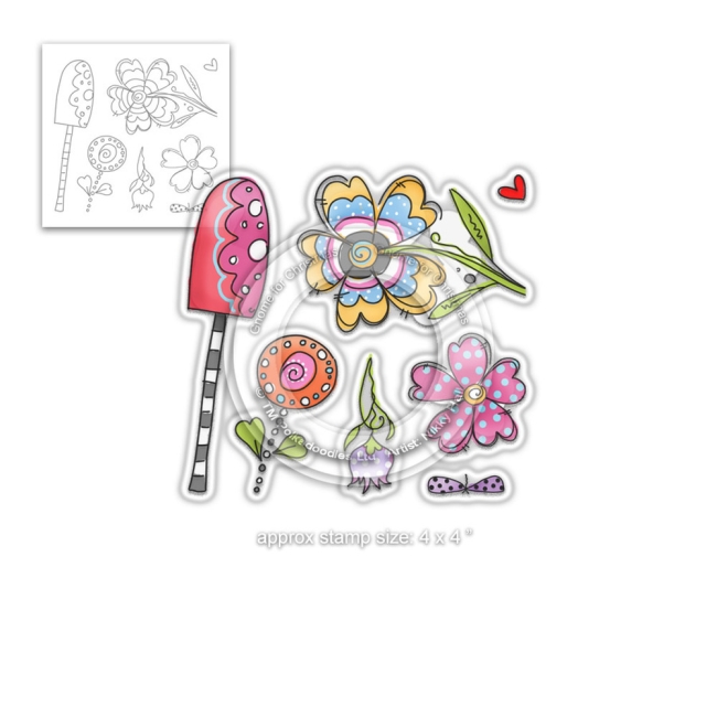 Polkadoodles Stempel Wild Garden Clear Stamps