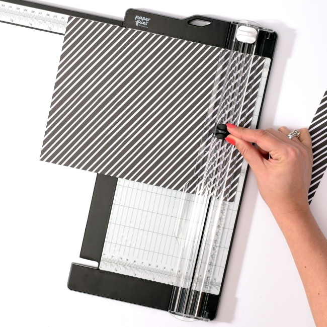 Paperfuel Papierschneide- und Falzgerät schwarz-weiss 15x30cm A4