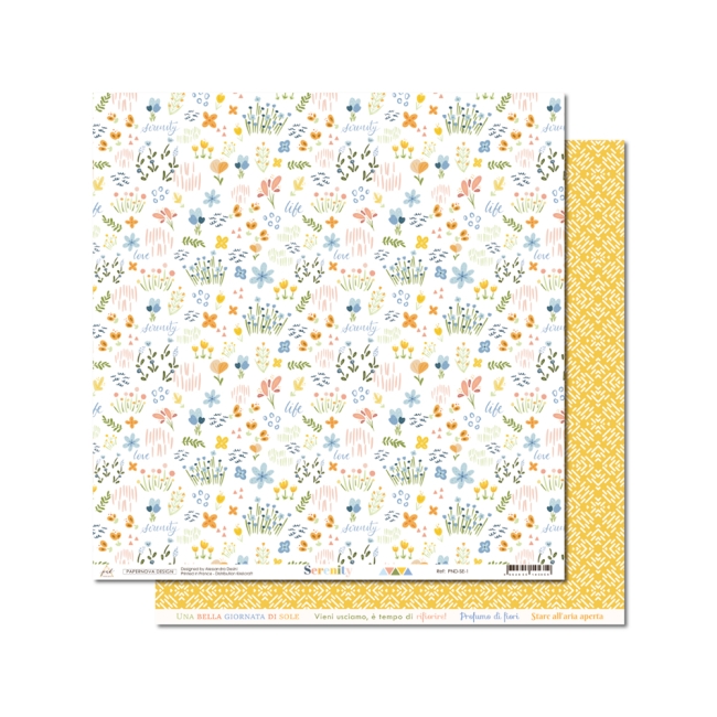 Papernova Design Papier Blumenwiese Serenity 12x12"