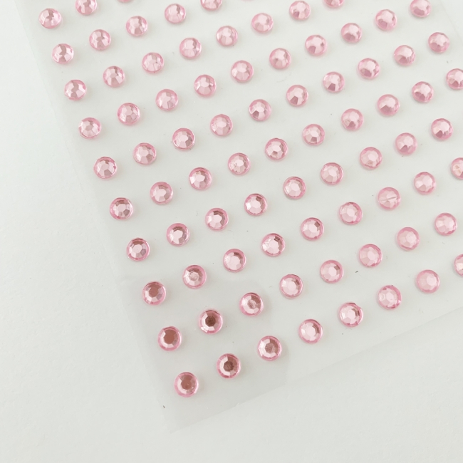 Rhinestones Strass-Steine rosa selbstklebend