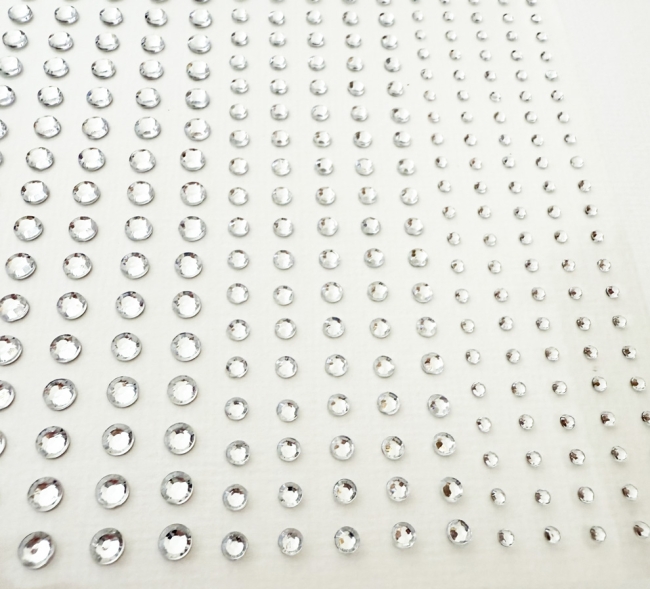Rhinestones Strass-Steine silber selbstklebend