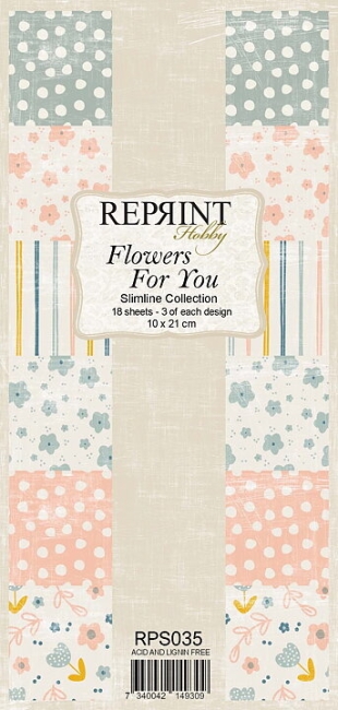 Reprint Papierpack Flowers For You Slimline 10x21cm 170gsm PRE-ORDER Lieferbar ab 29.04.2026