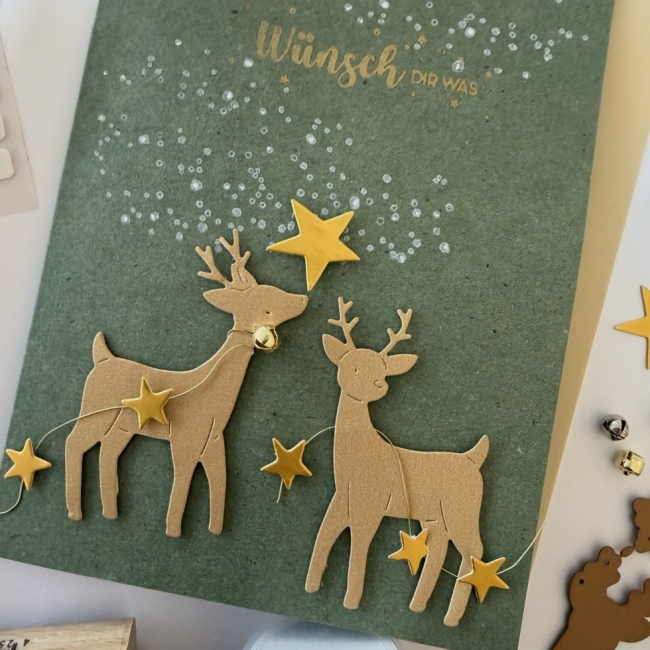 Rentierfreunde Wünsch Dir was - Musterkarte nicht käuflich
