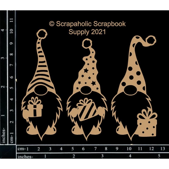 Scrapaholics Weihnachtsdeko Wichtelzwerge 2mm 3 Stück