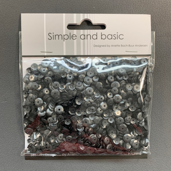 Simple and basic Paillettenmix Schwarz