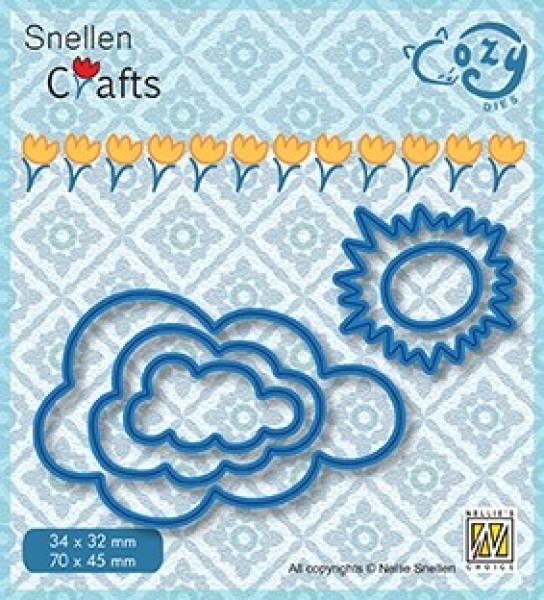 Nellie's Choice Stanzschablonenset Sonne und Wolken