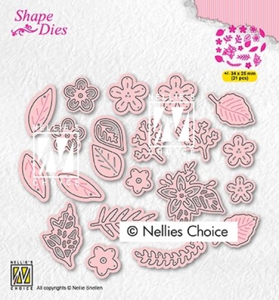 Nellie's Choice Stanzformenset Blumen und Blätter Flowers & Leaves Shape Dies