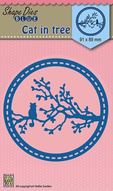 Nellie's Choice Stanzschablone Cat in the Tree