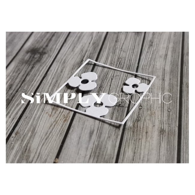Simply Graphic Stanzschablone Fleurs encadrées 4.5x4.5cm