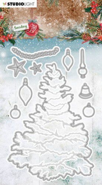 GRATIS! Studio Light Stanzform Weihnachtsbaum Build a Christmas Tree Sending Joy Nr. 51