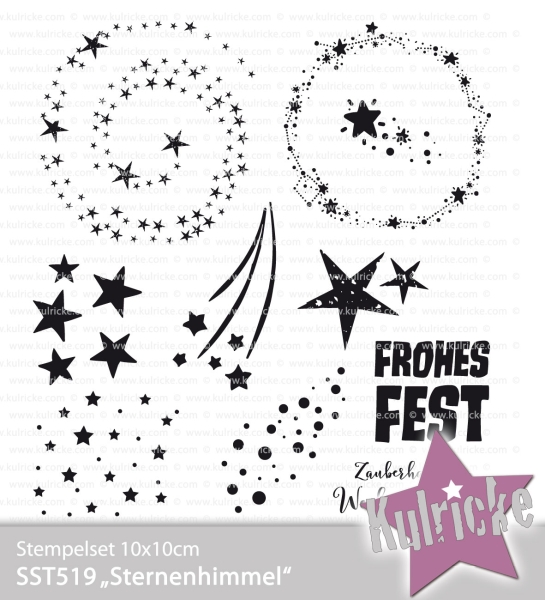 Kulricke Stempel Sternenhimmel Clear Stamps 10x10cm