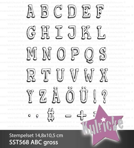 Kulricke Clearstempelset ABC gross 14.8x10.5cm