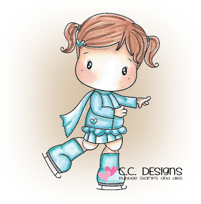 C.C. Designs Stempel Swiss Pixie Skating Lucy Cling Stamp