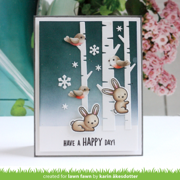 Lawn Fawn Clearstempel und Stanzen Combo Snow Day 4x6"