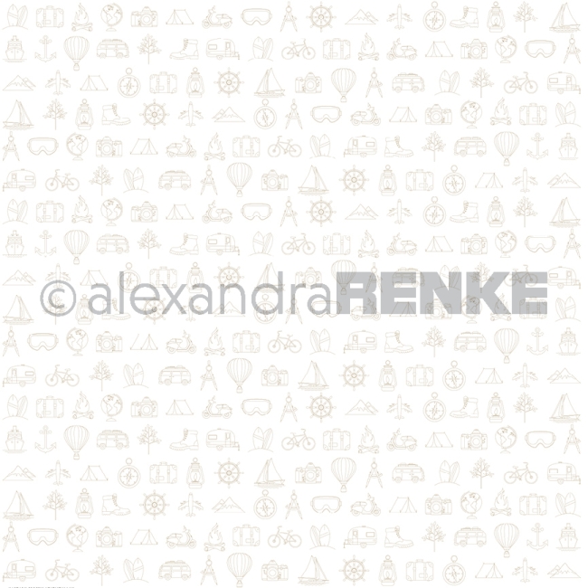 GRATIS! Alexandra Renke Papier Symbol Reise 12x12"