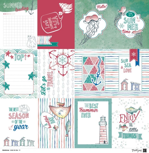 ModaScrap Papierkit Under the Sea 12x12"