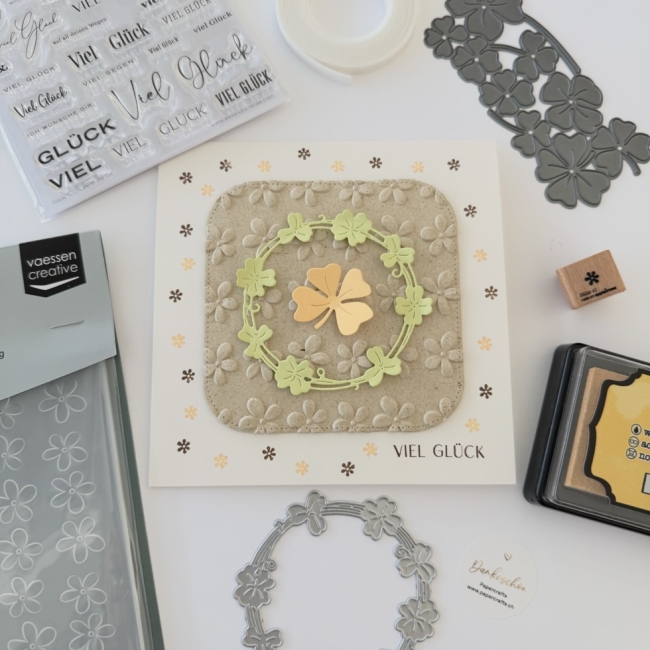 Viel Glück Grusskarte - Muster nicht käuflich