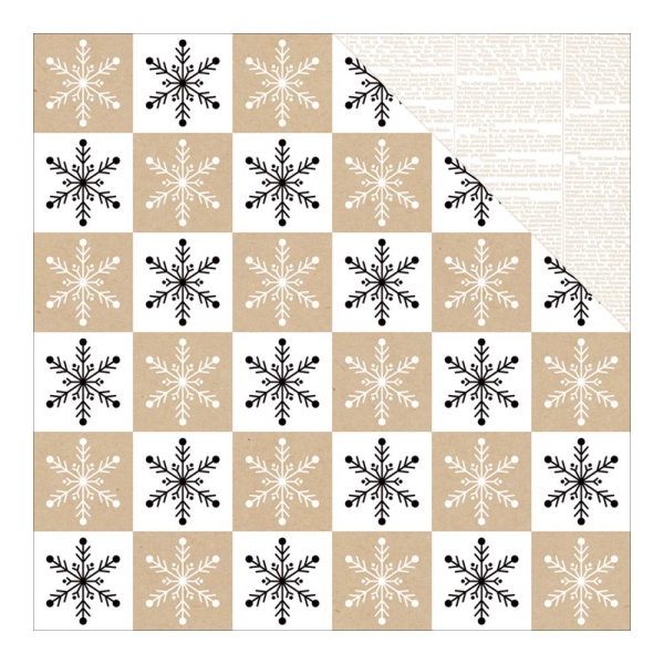 GRATIS! Teresa Collins Papier Winter Paperie Snowflake 12x12"