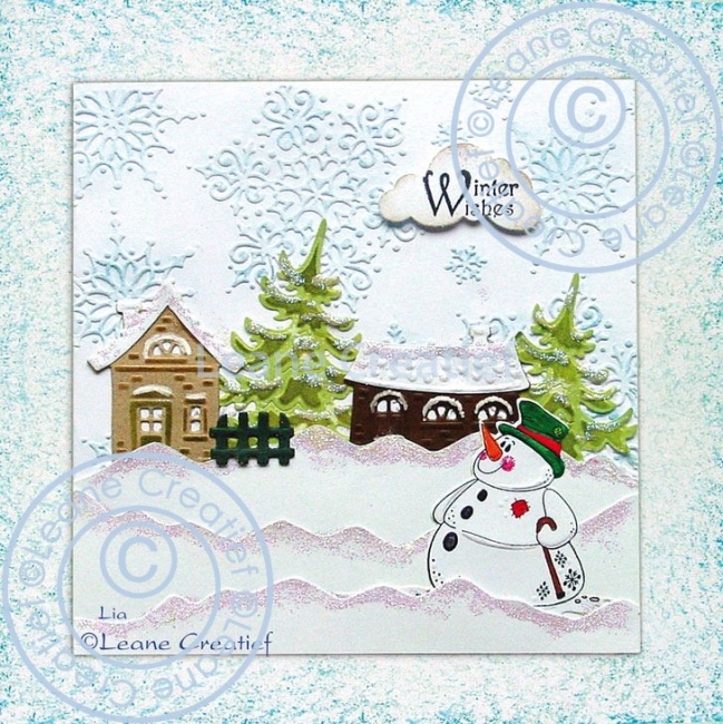 Leane Creatief Clearstempelset Snowman Winter Wishes