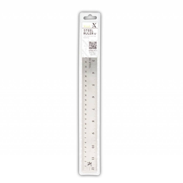 Xcut Stahlmassstab Soft Back Steel Ruler 30cm