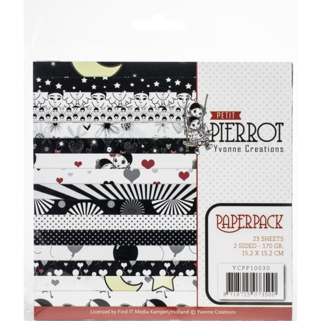 Find It Trading Papierpack Petit Pierrot Yvonne Creations 6x6"