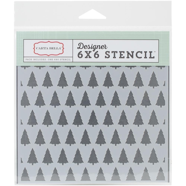 Carta Bella Schablone Stencil Winter Trees 6x6"