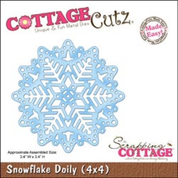 GRATIS! Cottage Cutz Stanzschablone Schneeflocke Snowflake Doily 8.8cm