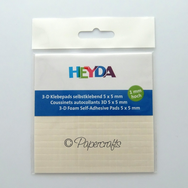 Heyda 3D Klebeplättchen 5x5 mm, 1 mm hoch