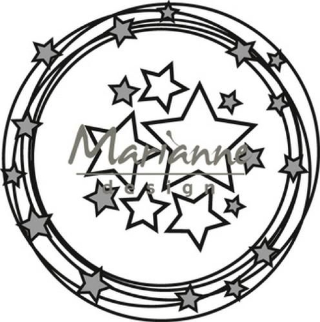 Marianne Design Stanzschablone Kreis mit Sterne 10.5cm