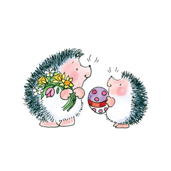 Penny Black Holzstempel Igel mit Osterei Easter Exchange