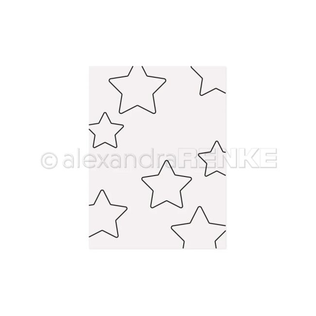 Alexandra Renke Prägeschablone Sterne Outline 15.2x20.5cm
