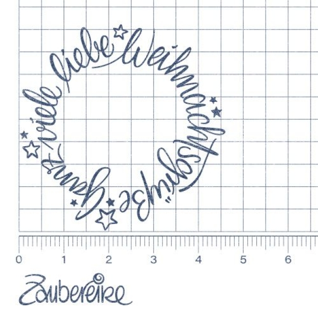 Zaubereike Holzstempel Ganz viele liebe Weihnachtsgrüsse 4.5cm