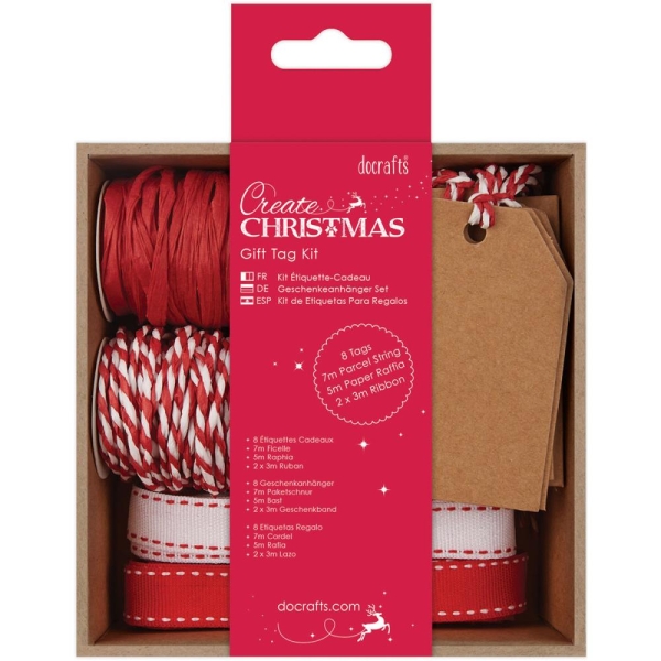 GRATIS! Docrafts - Papermania Create Christmas Gift Tag Kit Red