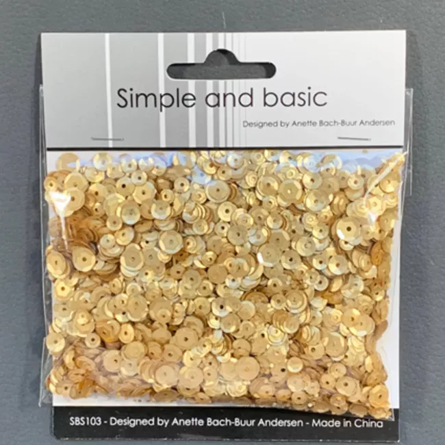 Simple and Basic Pailletten Gold Sequin Mix 30gr