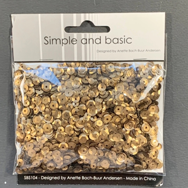 Simple and Basic Pailletten Bronze Sequin Mix 30gr