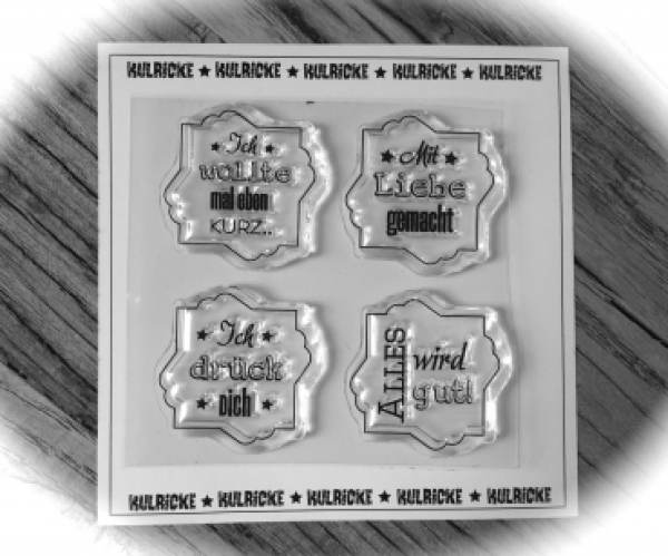 Kulricke Clearstempelset Label mit Sternen