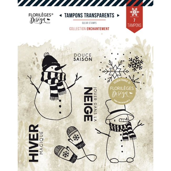 Florilèges Design Clearstempel Zauberhafter Winter Hiver Magique 10x10cm PRE-ORDER Lieferbar ab 06.11.2025