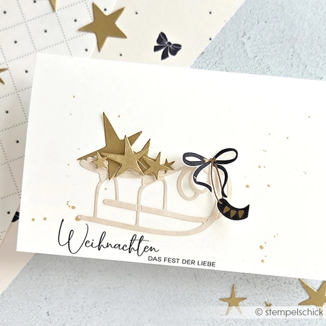 Alexandra Renke Stanzformen Grosser Schlitten 9.0x4.5cm PRE-ORDER Lieferbar ab 10.11.2025