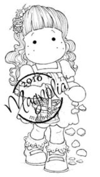 GRATIS! Magnolia Clingsstempel Wedding Collection Cling Stamp Flower Girl Tilda