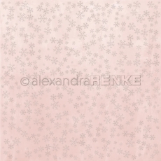 Alexandra Renke Designpapier Schneeflockenzauber Quarzrosé 200g/m2 12x12" PRE-ORDER Lieferbar ab 14.10.2025